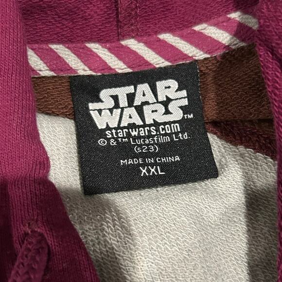 STAR WARS New Distressed Graphic Pull-over Cropped Hoodie Size XXL - Picture 6 of 7